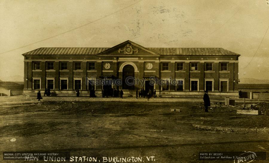 Postcard: New Union Station, Burlington, Vermont